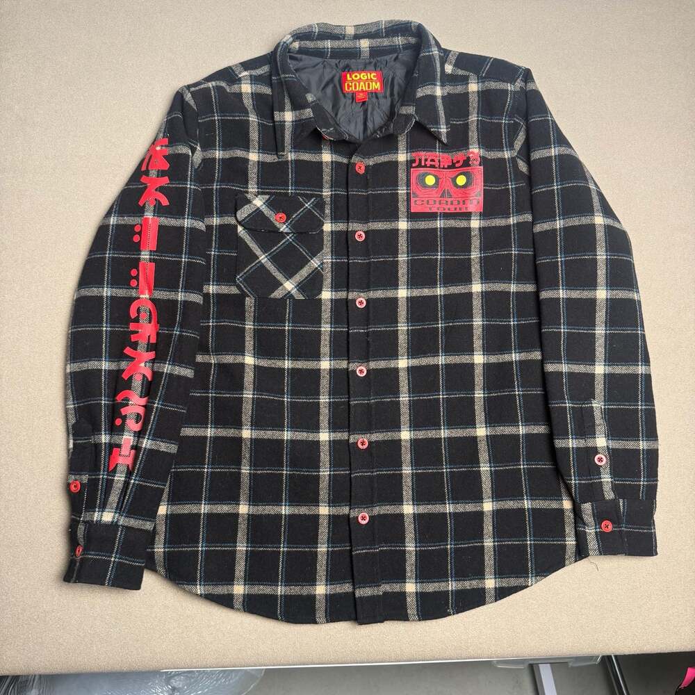 Logic COADM Tour Confessions of a Dangerous Mind Quilted Flannel Shirt